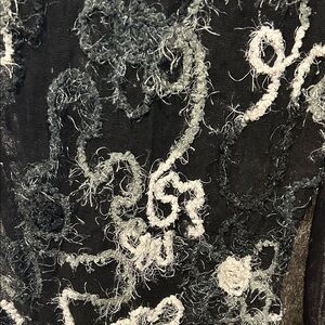 Textured Black and White Patterned scarf